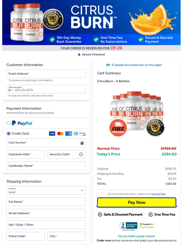 CitrusBurn official website checkout